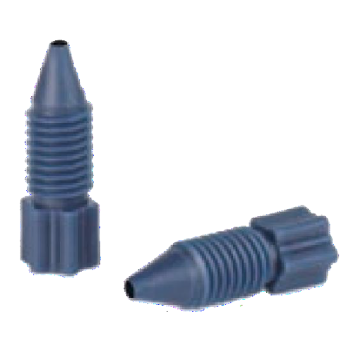 Raccordo in PP blu per tubi con diametro esterno 1/16"  (1,6 mm.)