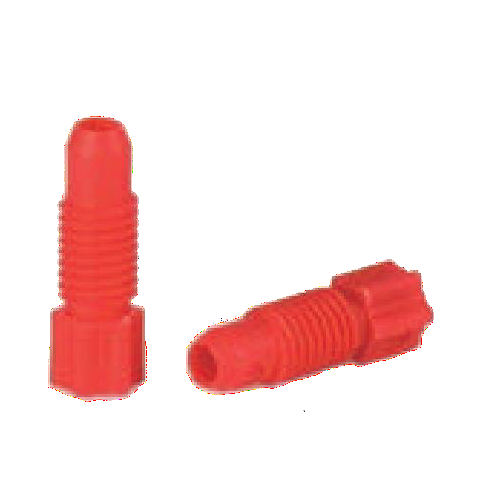 Raccordo in PP rosso per tubi con diametro esterno 1/8"  (3,2 mm.)