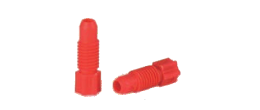 Raccordo in PP rosso per tubi con diametro esterno 1/8"  (3,2 mm.)