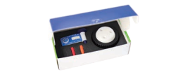 Tappo a vite nero GL 45 di sicurezza con 4 porte per tubi diametro 1/8" (3,2 mm.) e valvola aria