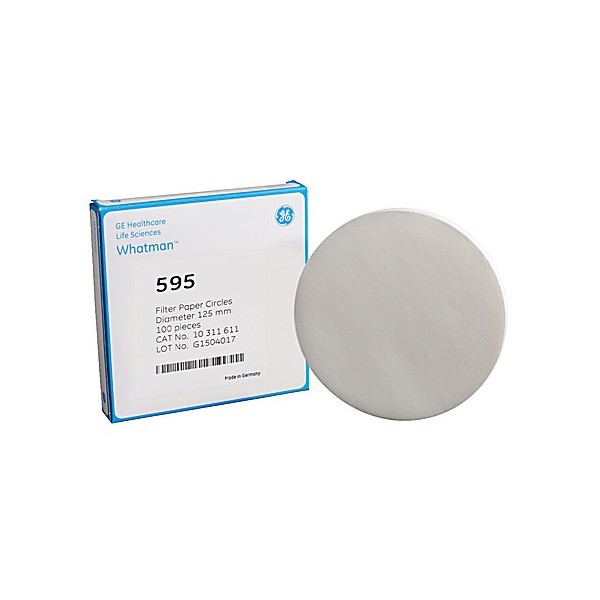 Carta da filtro grado 595 dischi diametro 125 mm. - confezione da 100 Carta da filtro grado 595 dischi diametro 125 mm. - confezione da 100