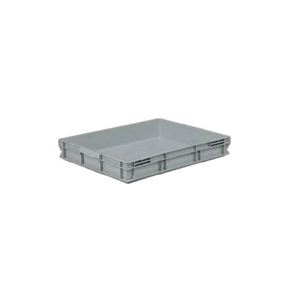 Cassetta sovrapponibile in polipropilene grigia litri 49 (800x600x120 mm.)