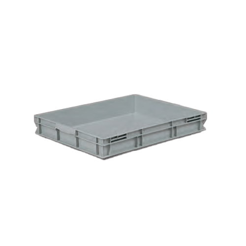 Cassetta sovrapponibile in polipropilene grigia litri 49 (800x600x120 mm.)