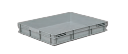 Cassetta sovrapponibile in polipropilene grigia litri 49 (800x600x120 mm.)