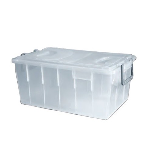 Cassetta sovrapponibile in PP litri 20 (380x285x295 mm.) con coperchio