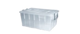 Cassetta sovrapponibile in PP litri 60 (580x380x375 mm.) con coperchio