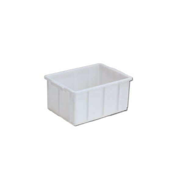 Cassetta sovrapponibile in HDPE litri 80 (725x440x330 mm.) colore bianco