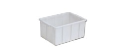 Cassetta sovrapponibile in HDPE litri 80 (725x440x330 mm.) colore bianco