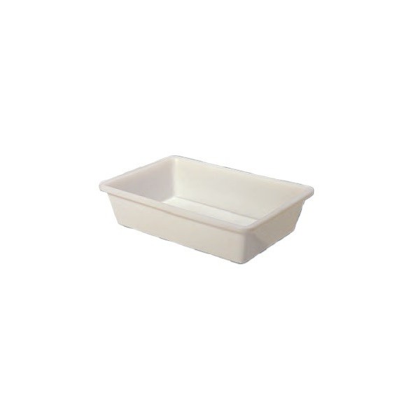 Bacinella svasata in HDPE da 20 litri (530x400x150 mm.) colore bianco
