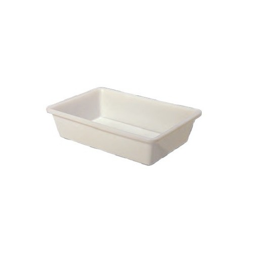 Bacinella svasata in HDPE da 20 litri (530x400x150 mm.) colore bianco