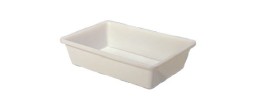 Bacinella svasata in HDPE da 20 litri (530x400x150 mm.) colore bianco