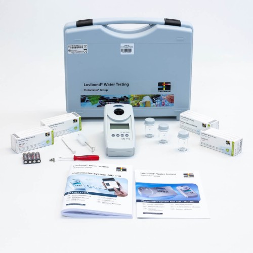 Fotometro portatile MD 110 per cloro libero e totale,ph e acido cianurico - reattivi in compresse