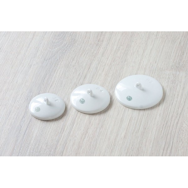 Coperchio in porcellana per crogiolo da 40 mm. di diametro