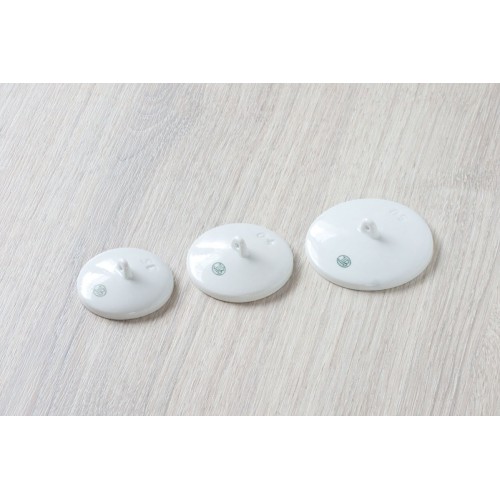 Coperchio in porcellana per crogiolo da 40 mm. di diametro