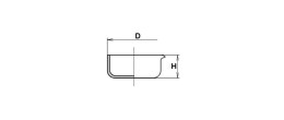 Capsula in porcellana per incenerimento ml. 103 (70x35h mm.) con becco
