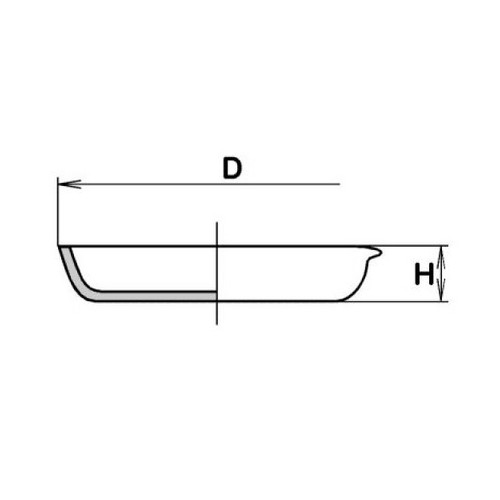 Capsula in porcellana fondo piatto ml. 450 (160x40h mm.)