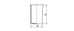 Becher in porcellana forma alta ml. 1100 (101x157h mm.)