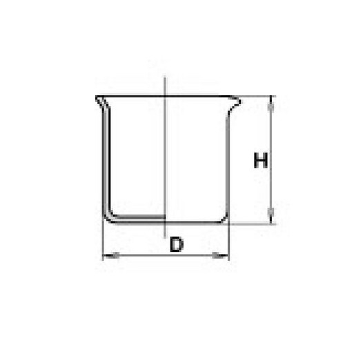 Becher in porcellana forma bassa ml. 400 (80x99h mm.)
