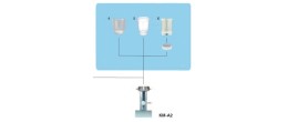 Colonna KM-A2 per bicchieri di filtrazione con membrana Pall e Sartoius