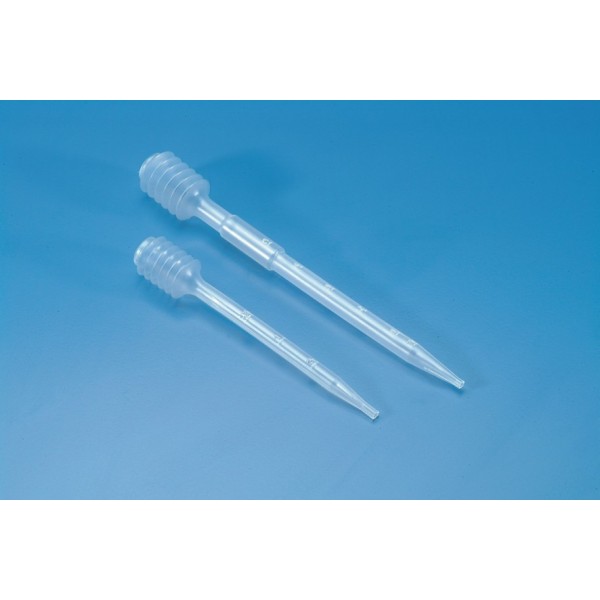 Pipette Pasteur in PE ml. 5 graduata fino ad 5 ml. - confezione da 100