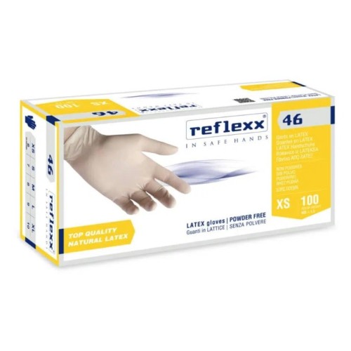 Guanti in lattice senza polvere Reflexx r46 misura XL