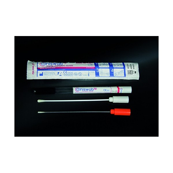Tampone asta in plastica sterile in provetta (12x150 mm.) confezione da 150 terreno stuart con carbone