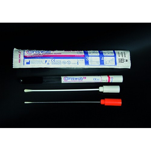Tampone asta in alluminio sterile in provetta (12x150 mm.) confezione da 150 terreno stuart con carbone