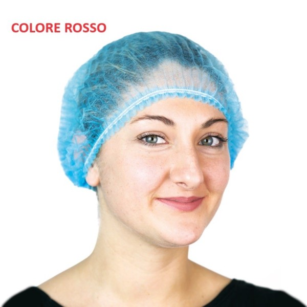 Cuffietta monouso non sterile in TNT rosso...