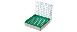 Rack per cryovials da 1 e 2 ml. verde 100 posizioni