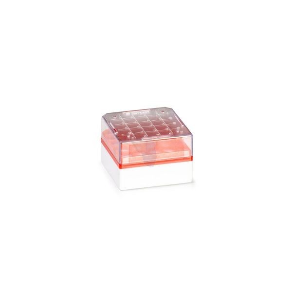 Rack per cryovials da 1 e 2 ml. rosso 25 posizioni Rack per cryovials da 1 e 2 ml. rosso 25 posizioni