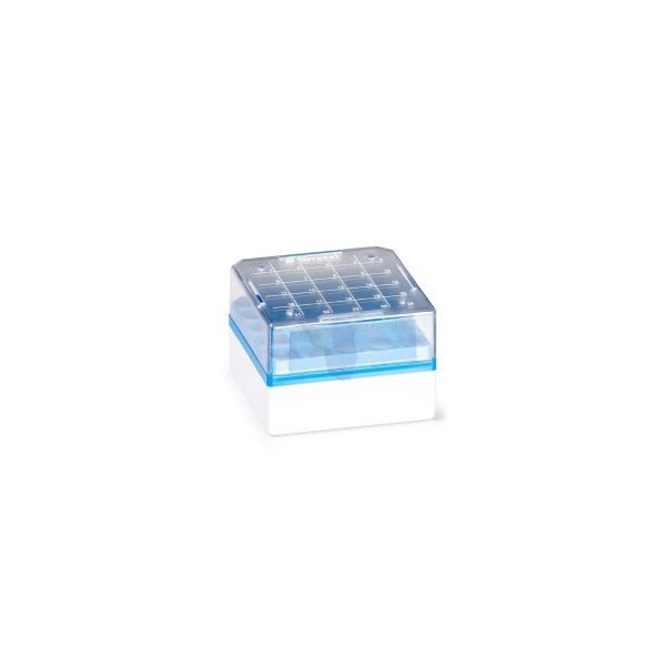Rack per cryovials da 1 e 2 ml. azzurro 25 posizioni Rack per cryovials da 1 e 2 ml. azzurro 25 posizioni
