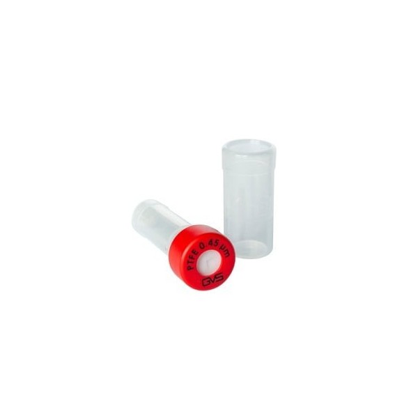 Separa vials filtrante con membrana in ptfe porosità 0,45 um. confezione da 100 Separa vials filtrante con membrana in ptfe porosità 0,45 um. confezione da 100