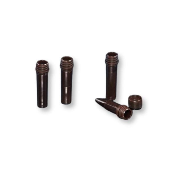 Microprovette opache filettate ml. 0,5 coniche con base senza tappo conf. da 1000