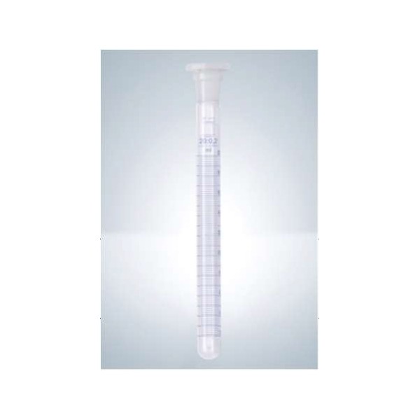 Provette in vetro borosilicato Duran 30 x 180 mm. fonto tondo e cono smerigliato 24/29 con tappo - graduazione div. 1