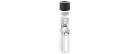 Cuvetta sigillabile in quarzo con tappo a vite forato ml. 1,4 C.O. 10 mm. tipo 117