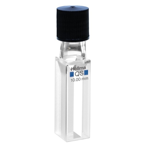 Cuvetta sigillabile in quarzo con tappo a vite chiuso ml. 1,4 C.O. 10 mm. tipo 117