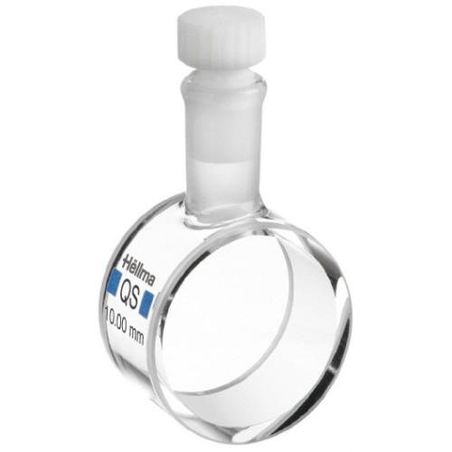 Cuvetta cilindrica in quarzo con tappo ml. 2,8 C.O. 10 mm. tipo 120