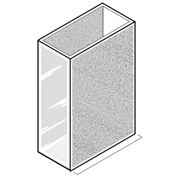 Cuvetta in vetro ottico speciale senza coperchio ml. 7 C.O. 20 mm. - confezione da 4 pezzi