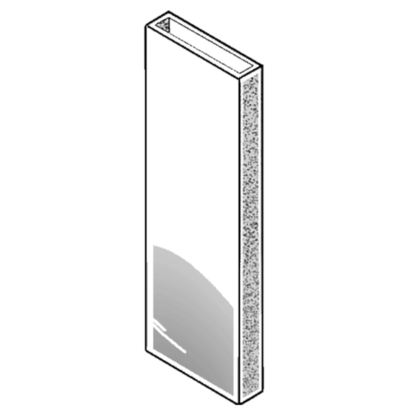 Cuvetta in vetro al quarzo senza coperchio ml. 0.4 C.O. 1 mm. -confezione da  2 pezzi