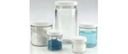 Bottiglia in vetro ml. 1000 bocca larga con tappo a vite bianco  e liner in poli vinile