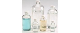 Bottiglia in vetro ambrato ml. 125 con tappo a vite bianco  e Polietilene espanso rivestito in PTFE