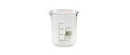 Becher in vetro borosilicato forma bassa ml. 250