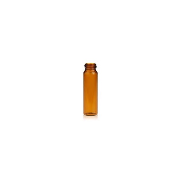 Vials collo filettato 24/400 in vetro ambrato 60 ml.