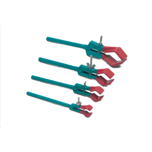Pinza a 2 branche rivestite in PVC apertura 20 - 30 mm. gambo libero