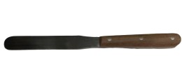 Spatola inox con manico in legno lunghezza 230 mm. (spatola 130 mm. - manico 100 mm.)