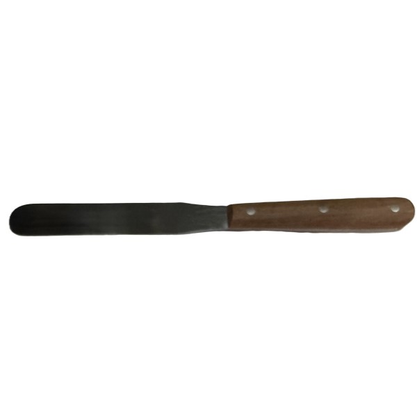 Spatola inox con manico in legno lunghezza 250 mm. (spatola 150 mm. - manico 100 mm.)