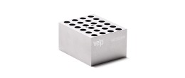 Blocco STT-W24-D100-A per 24 provette a fondo tondo da 10 mm.