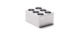 Blocco STT-W06-D250-A per 6 provette con fondo tondo da 25 mm. di diametro