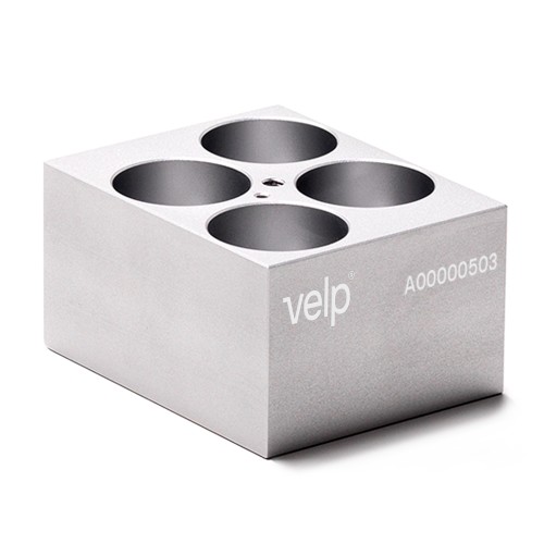 Blocco STT-W04-D350-A per 4 provette con fondo tondo da 35 mm. di diametro