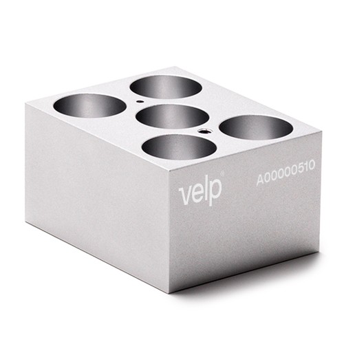 Blocco CCT-W05-V500-A per 5 provette da fondo conico da 50 ml.